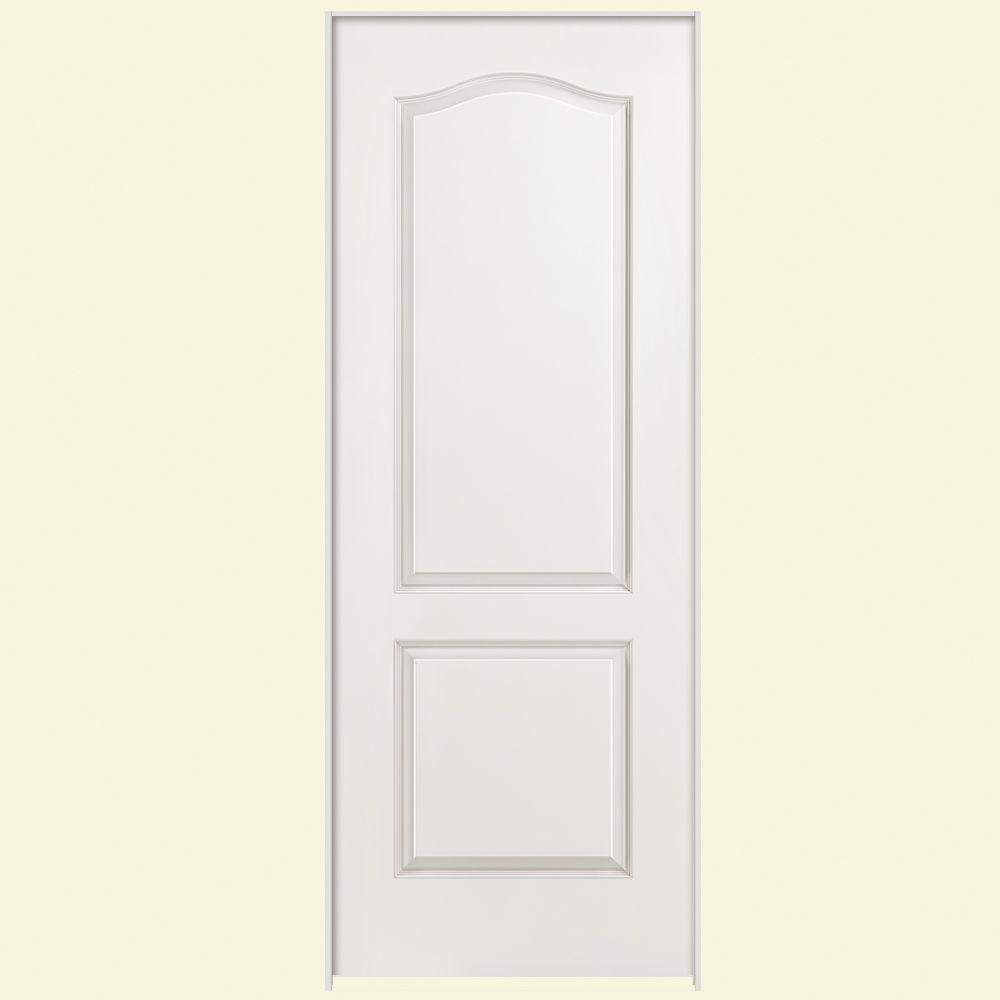 Masonite 32 In X 80 In Solidoor 2 Panel Arch Top Solid Core Smooth Primed Composite Single Prehung Interior Door