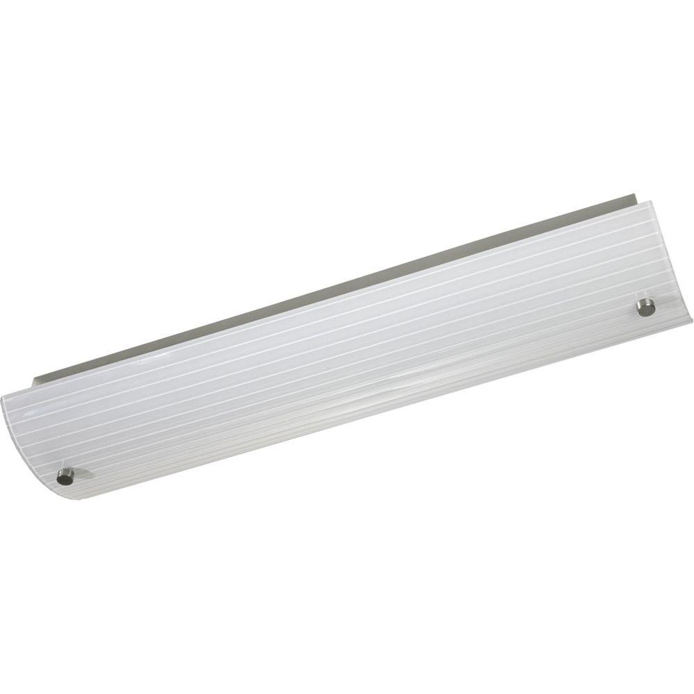 Progress Lighting 2-Light Brushed Nickel Fluorescent Bathroom Vanity Light with Glass Shades