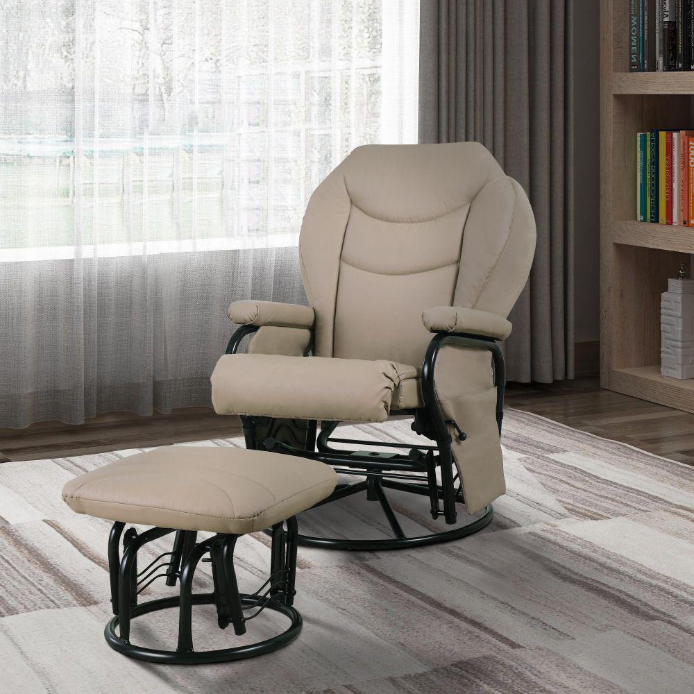 metal glider rocker with ottoman