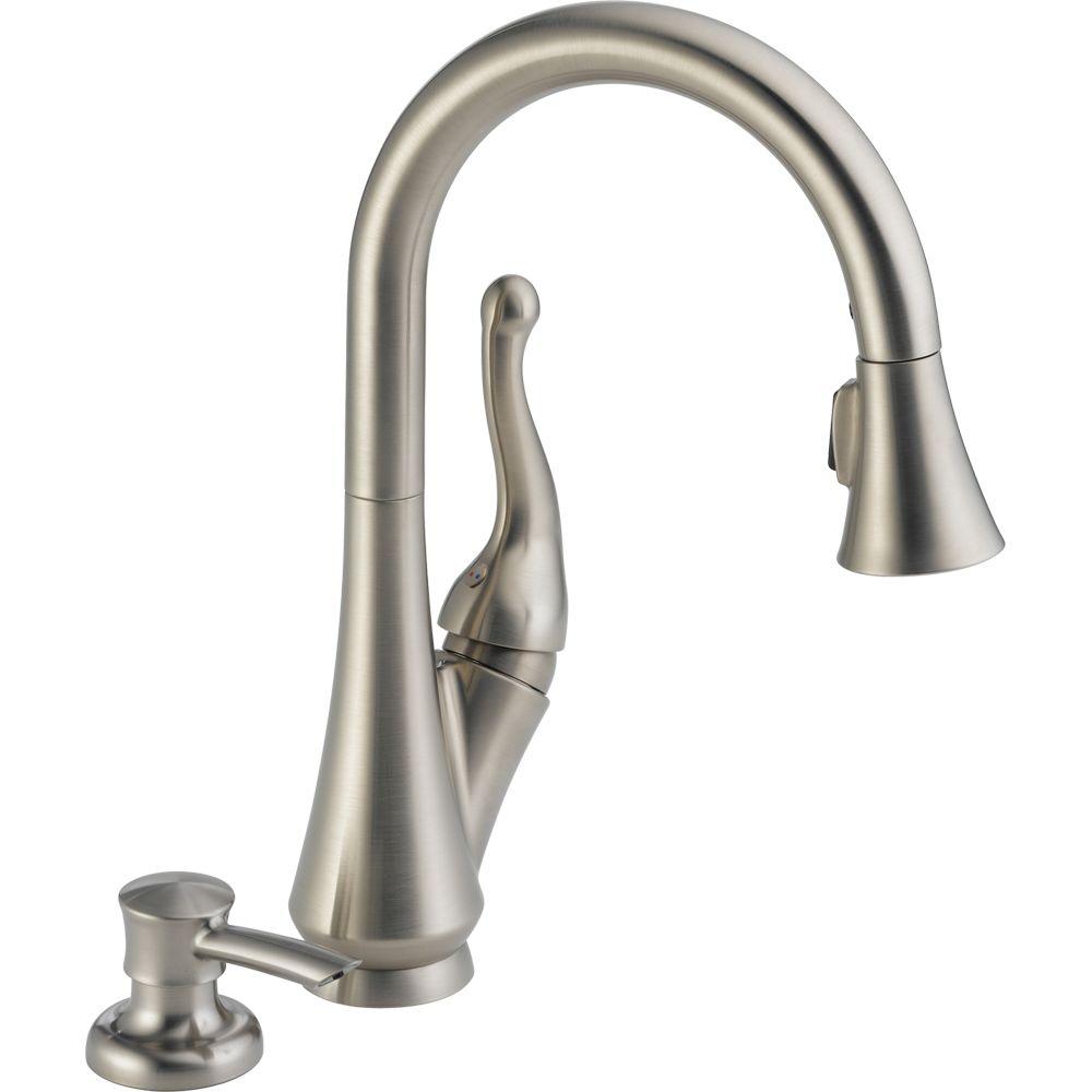 Delta Talbott Single Handle Pull Down Sprayer Kitchen Faucet With