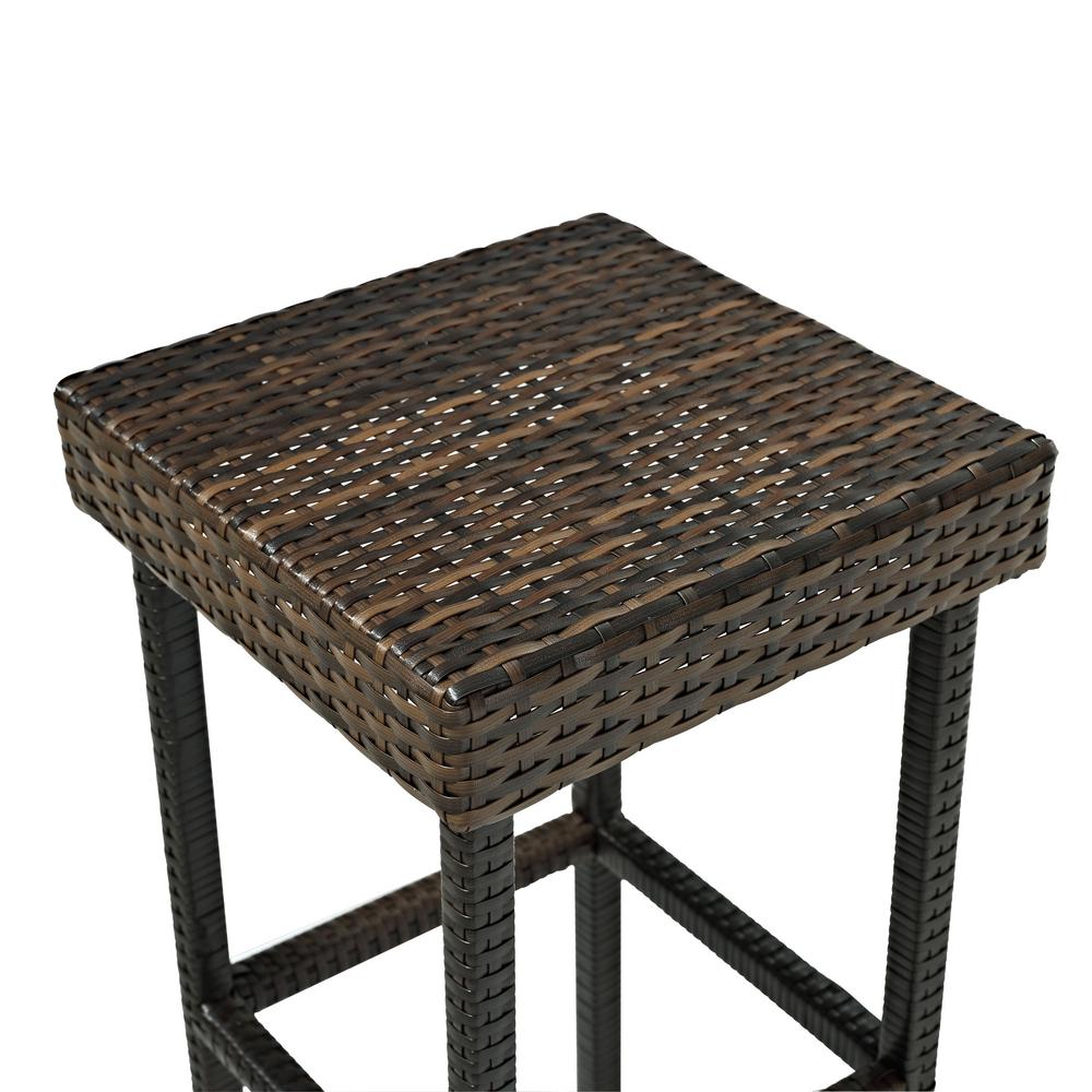 Crosley Wicker Outdoor Bar Stool Palm Harbor 2 Pack Co7107 Br The Home Depot