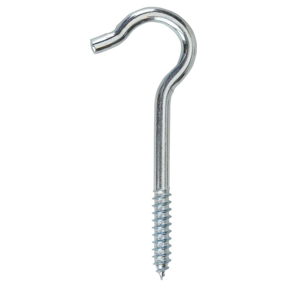 4 Zinc Plated Screw Hook 816771 The Home Depot