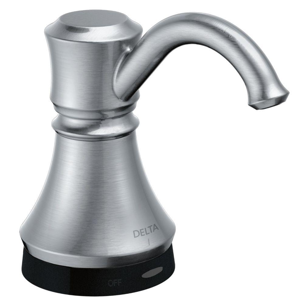 Delta Traditional Touch2O Xt Soap Dispenser In Arctic Stainless 72045T   Arctic Stainless Delta Soap Lotion Dispensers 72045t Ar 64 1000 