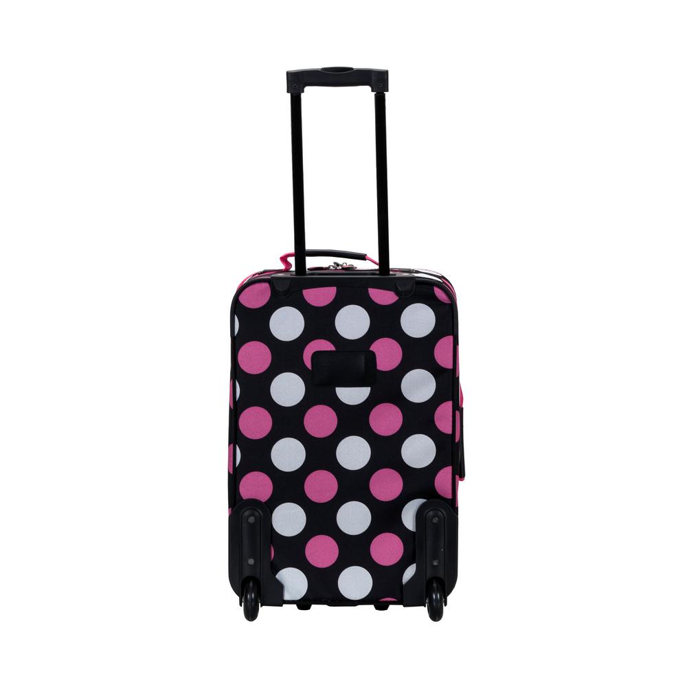 black and white polka dot suitcase