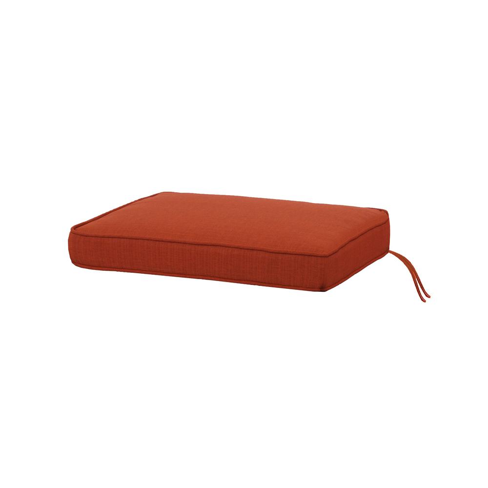 Rustic Orange Outdoor Cushions Patio Furniture The Home Depot Spring Haven 19 5 X Outdoor Rocking Chair Cushion In Standard Orange