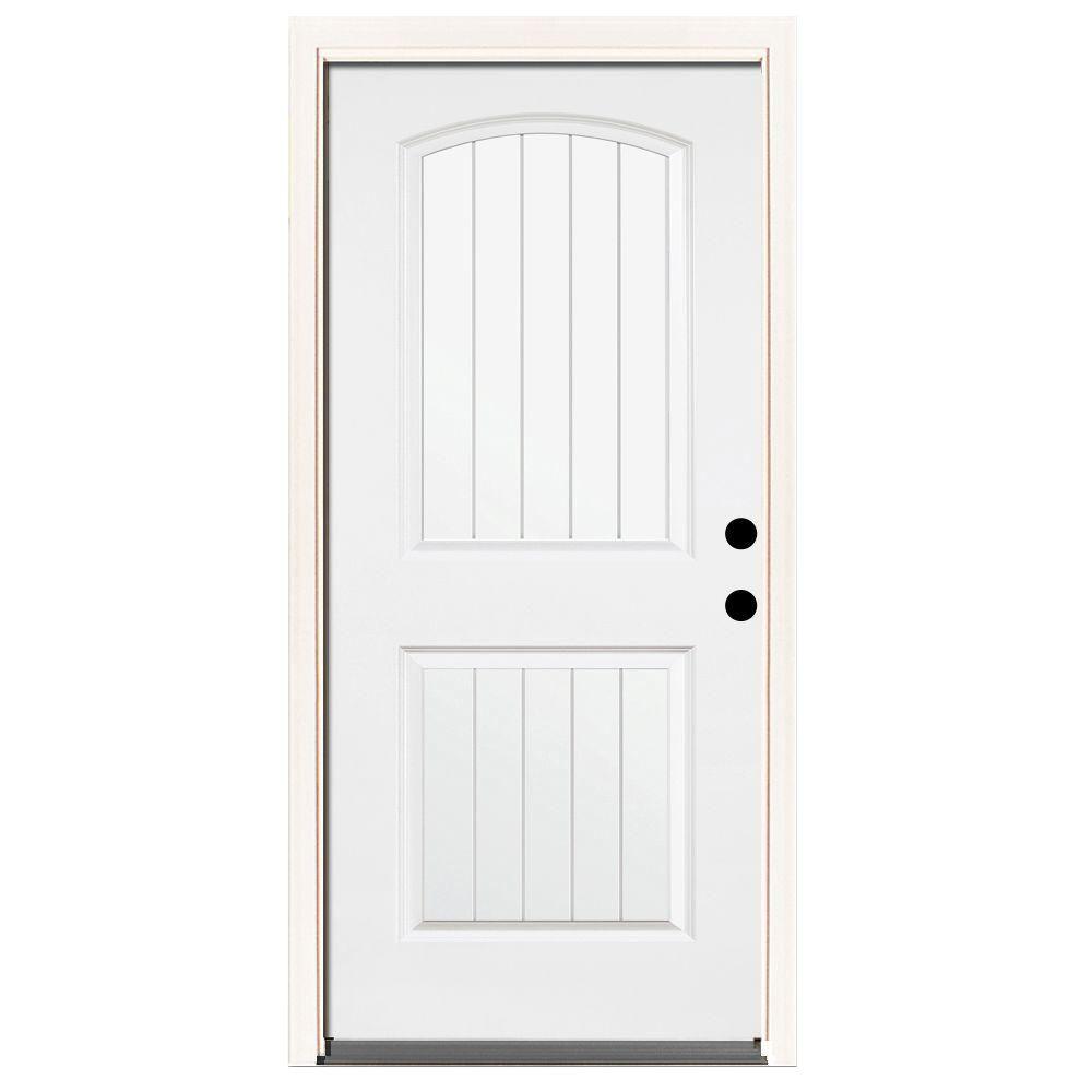 Steves Sons 32 In X 80 In Premium 2 Panel Plank Primed White