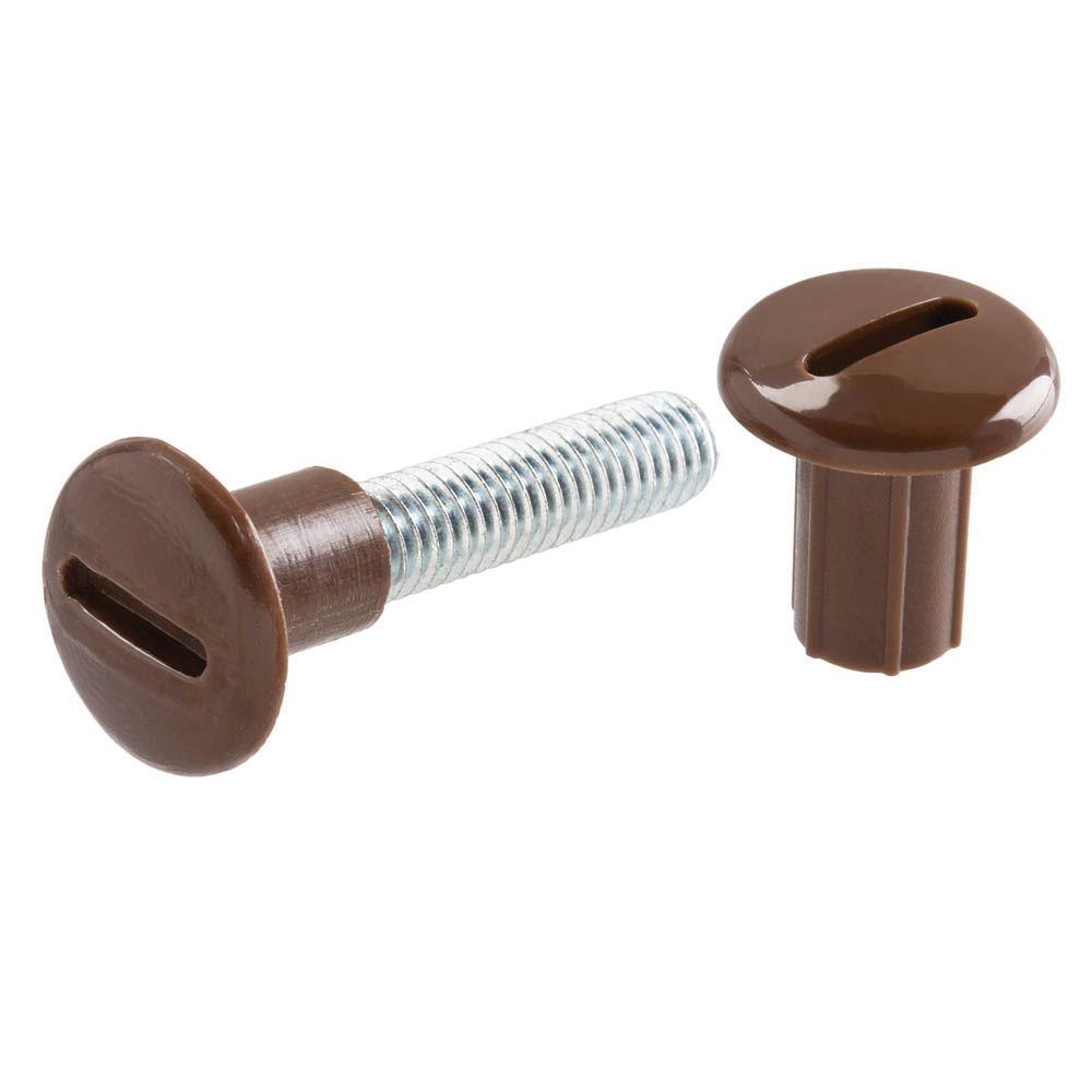 6 mm x 34 mm ZincPlated Connecting Screw with Brown Plastic Slotted Caps813688 The Home Depot