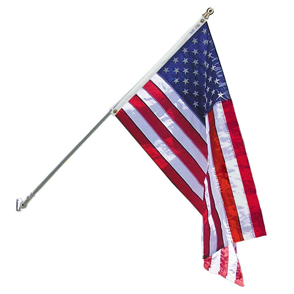 6FT TANGLE FREE SPINNING FLAG POLE KIT 5ft flag pole 3X5ft embroidered flag,