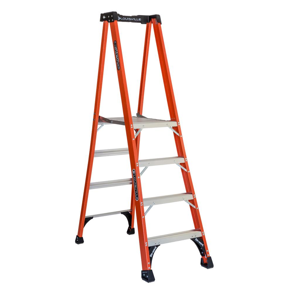 Louisville Ladder 4 ft. Fiberglass Pinnacle PRO Platform Ladder with 375 lbs.... by Louisville Ladder
