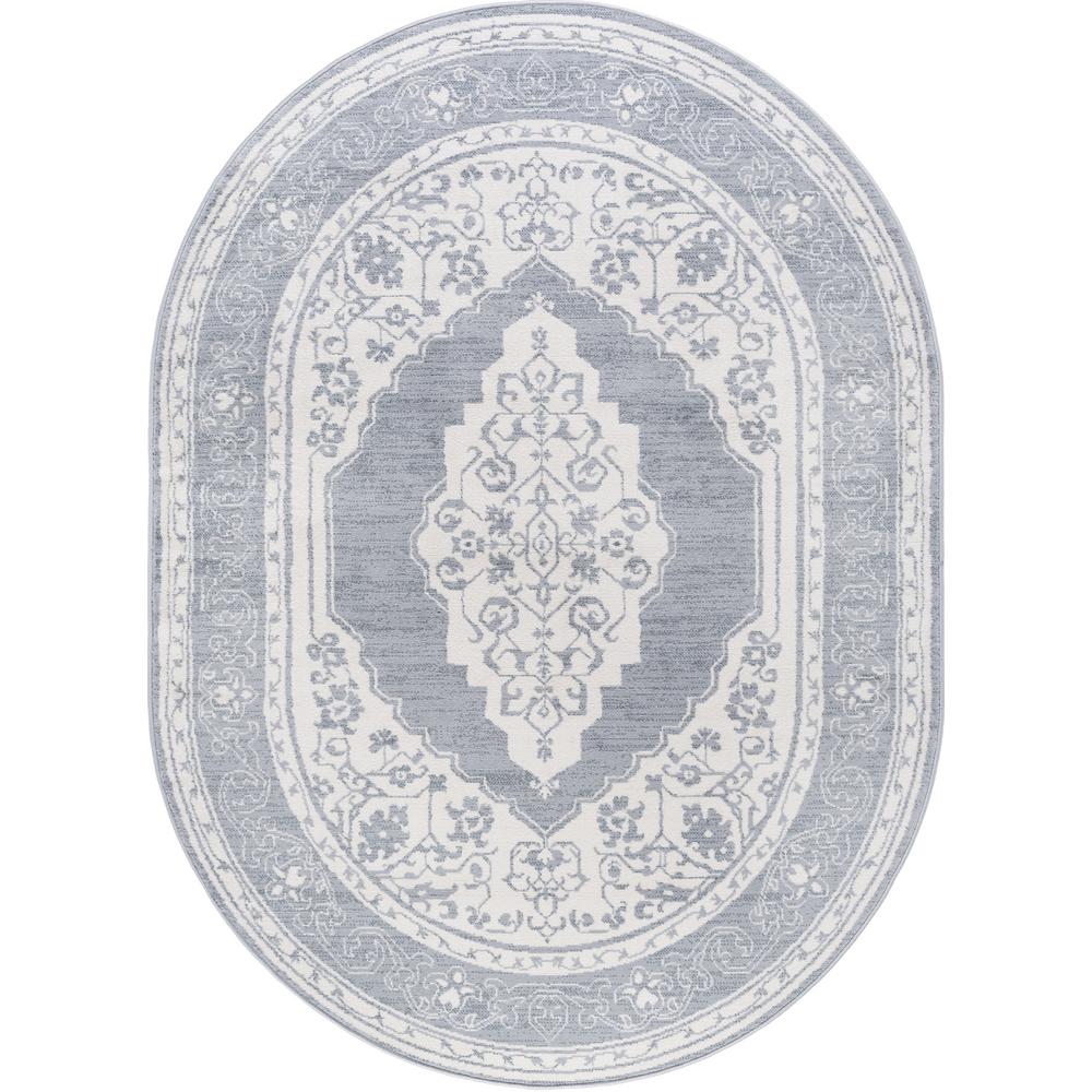 Tayse Rugs Madison Cream 5 ft. x 7 ft. Oval Area RugMDN3217 5x8OVL