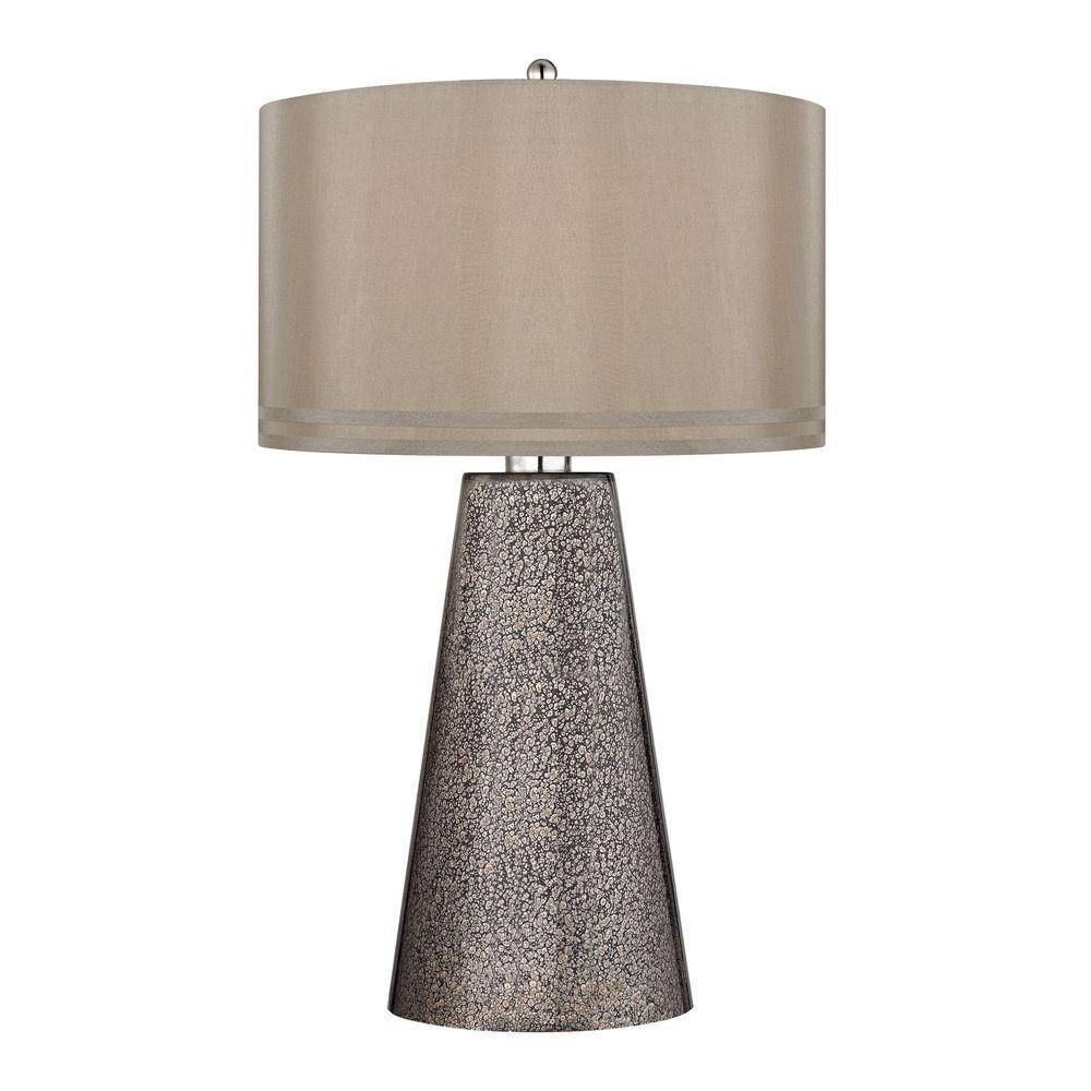 Titan Lighting Stafford 30 In Heavy Metal Mercury Mosaic Table Lamp Heavy Metal Mercury Mosaic Table Lamp