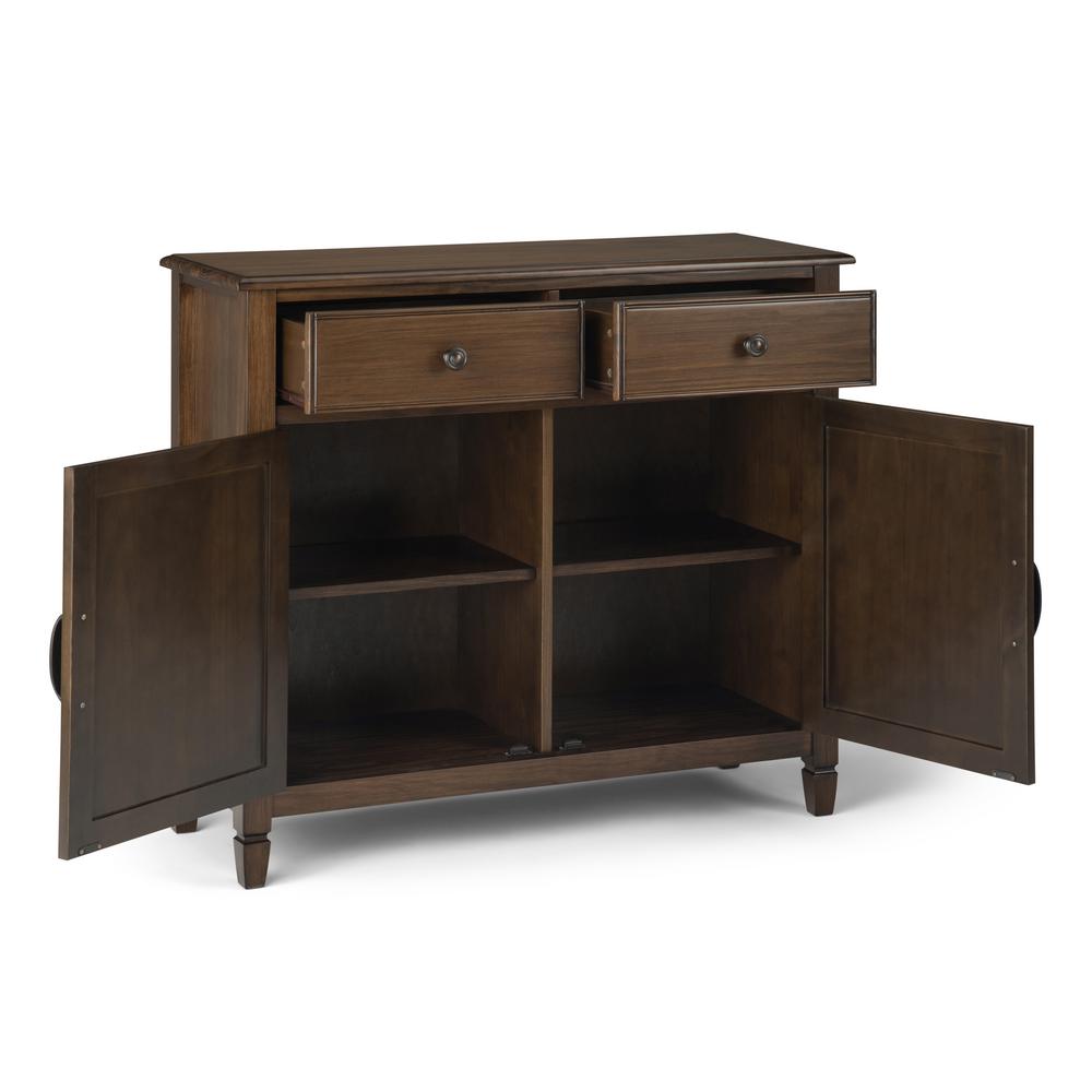 Simpli Home 40 In Connaught Rustic Natural Aged Brown Solid Wood Rustic Natural Aged Brown Solid Wood