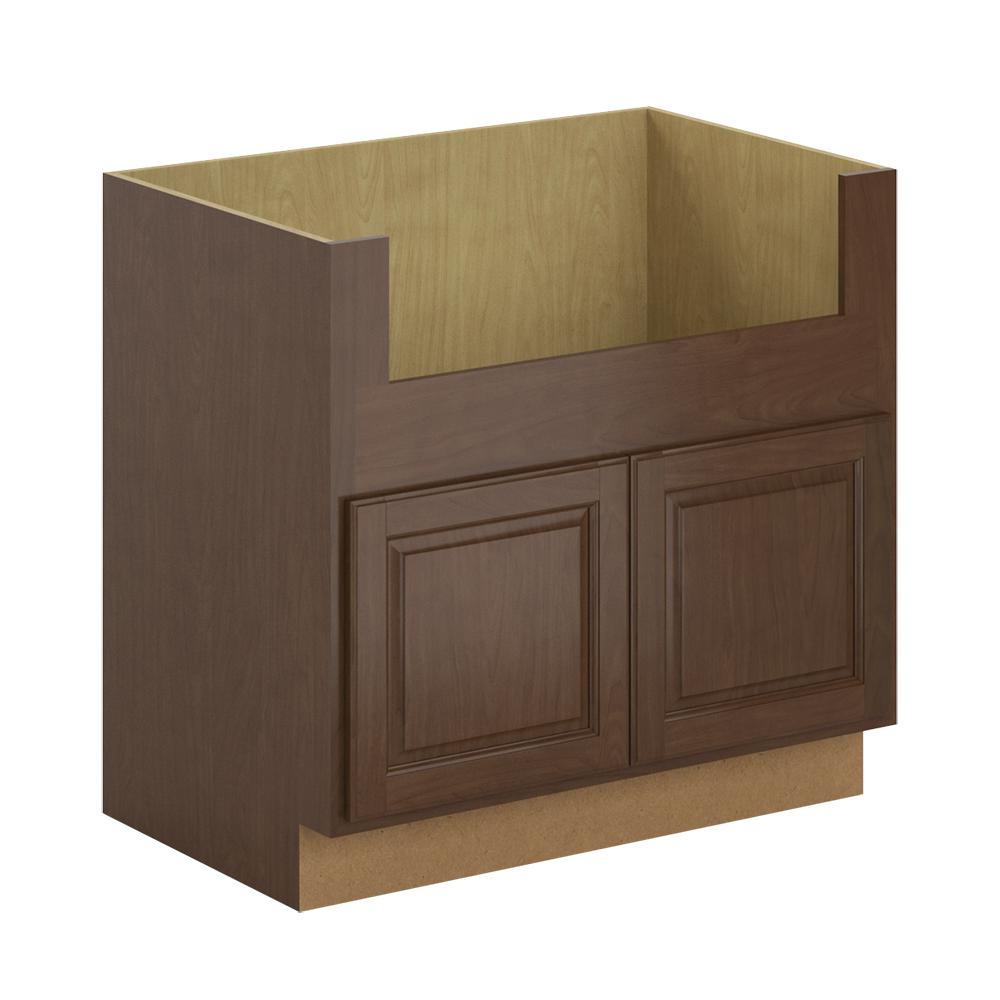Hampton Bay Madison Assembled 36x34 5x24 In Farmhouse Apron Front Sink Base Cabinet In Chestnut