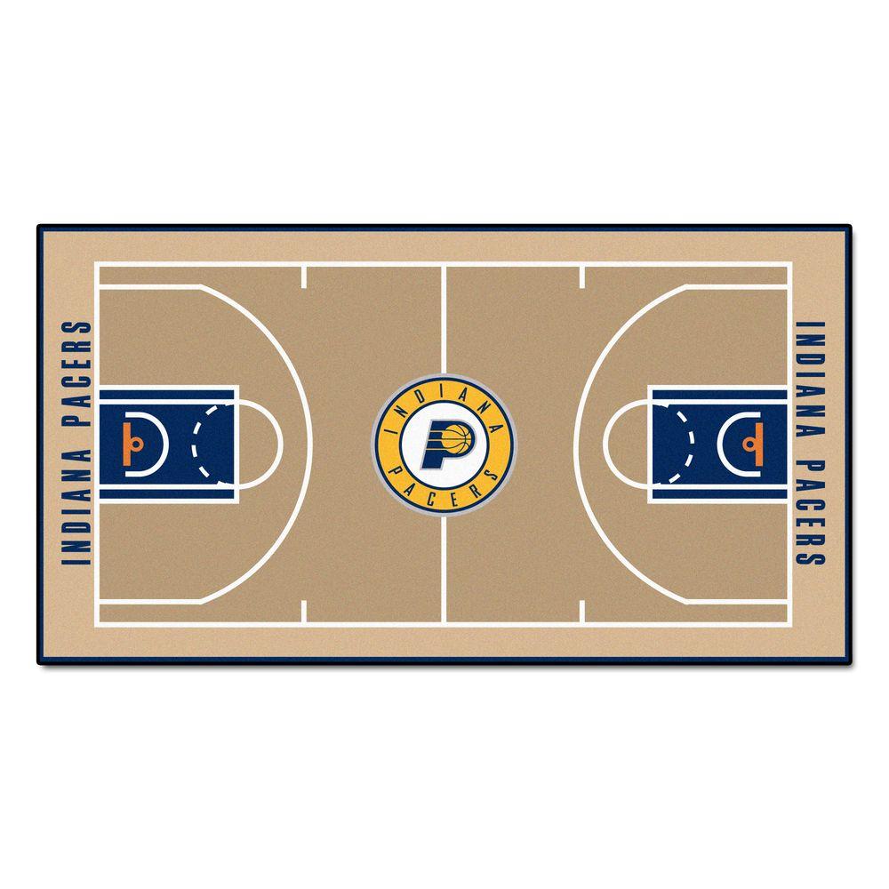 FANMATS NBA Indiana Pacers 3 ft. x 5 ft. Large Court Runner Rug-9280