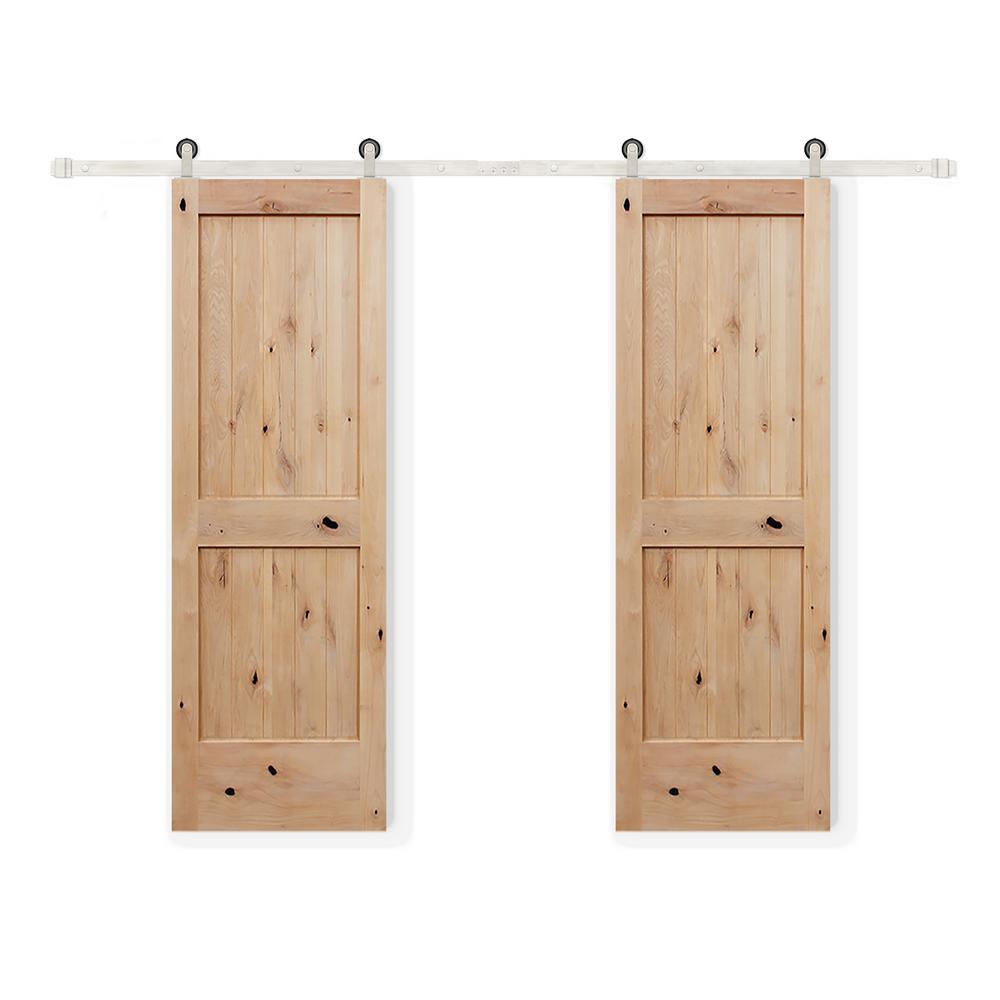 Bi Parting Barn Door Kit The Home Depot