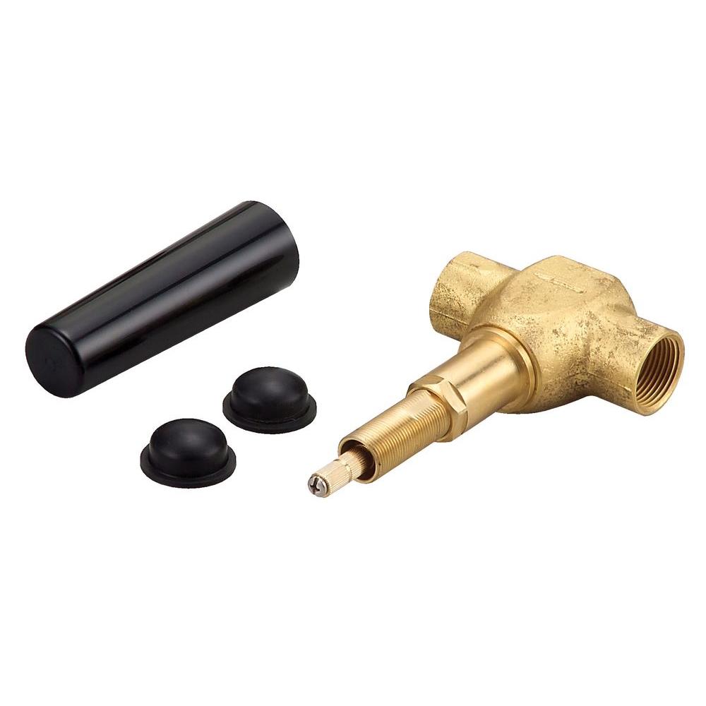 Danze Single Handle 3/4 in. Volume Control and Shut Off Valve in Rough Brass