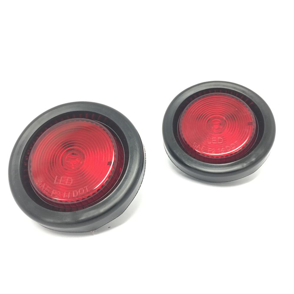 Truck Trailer 20 Amber LED Mid-turn Side Marker Clearance Lights Extra Bright with Chrome Bezel RV