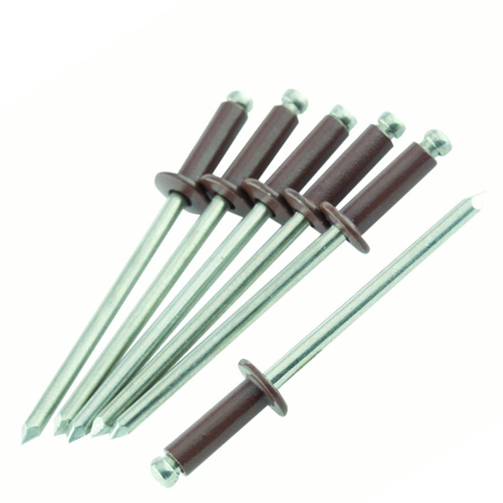 Crown Bolt 1/8 in. x 1/4 in. Painted Head Rivet Grip Range (6Piece per Bag)41218 The Home Depot