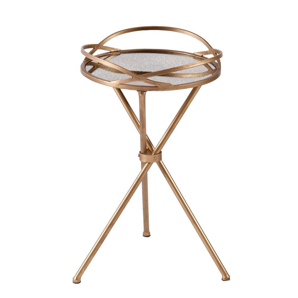 Southern Enterprises Huron Antique Bronze End TableHD889283 The Home