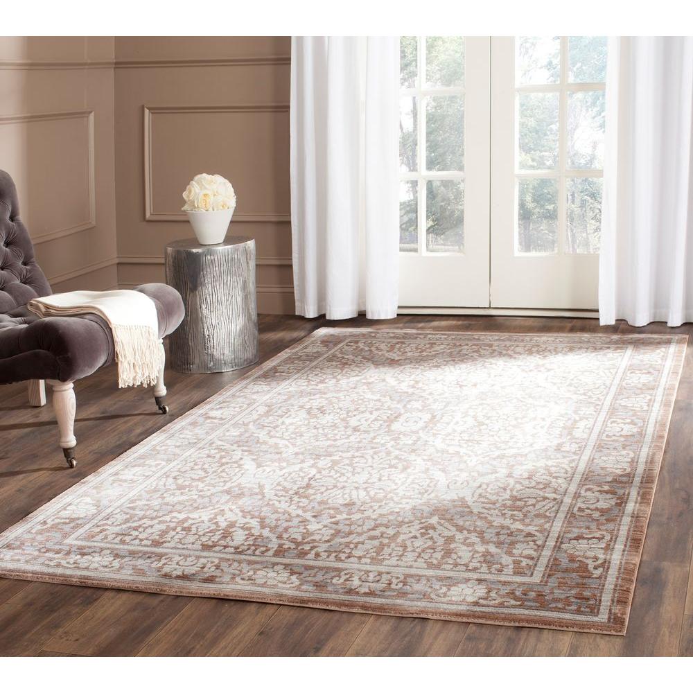 Safavieh Valencia Grey/Brown 9 ft. x 12 ft. Area RugVAL208E9 The