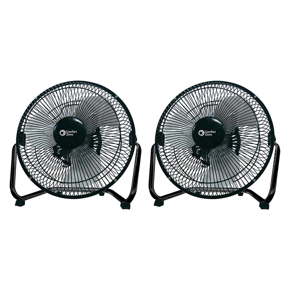 Comfort Zone 9 In High Velocity Cradle Fan 2 Pack 843631128138