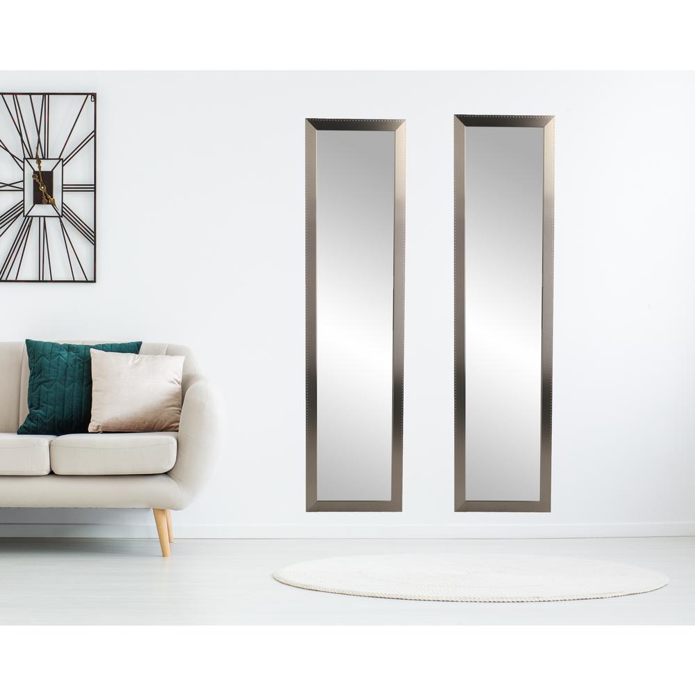 14 In X 69 2 Piece Embossed Steel Full Length Mirror Set
