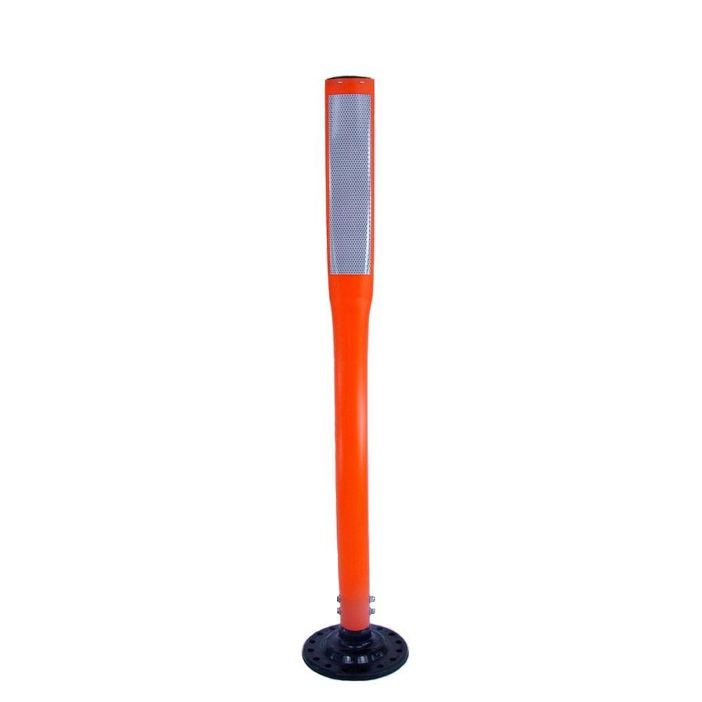 Three D Traffic Works 42 in. Orange Flat Delineator Post and Base with ...