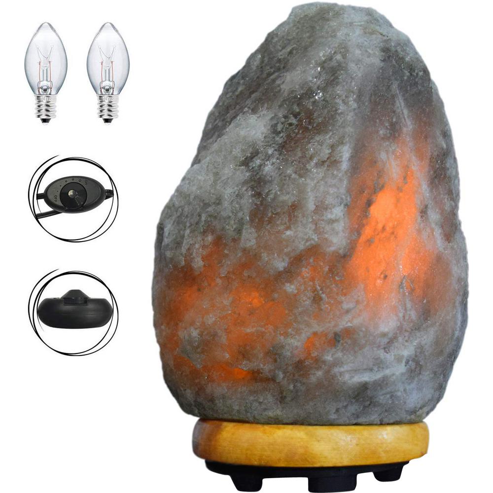 Himalayan Glow 7.5 in. Unique Grey Salt Lamp1031 The Home Depot