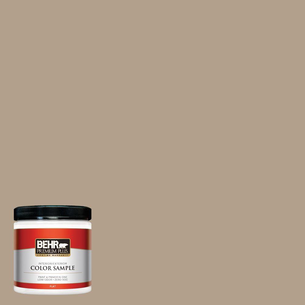 Behr Premium Plus 8 Oz Pwl 85 Stepping Stones Flat Interior Pwl 85 Stepping Stones Flat Interior Exterior Paint And Primer In One Sample