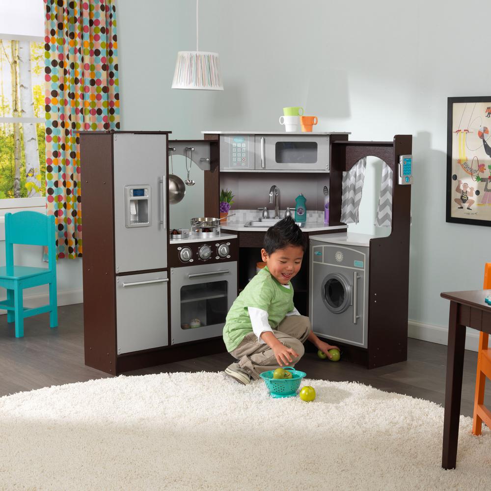 kidkraft ultimate elite espresso play kitchen