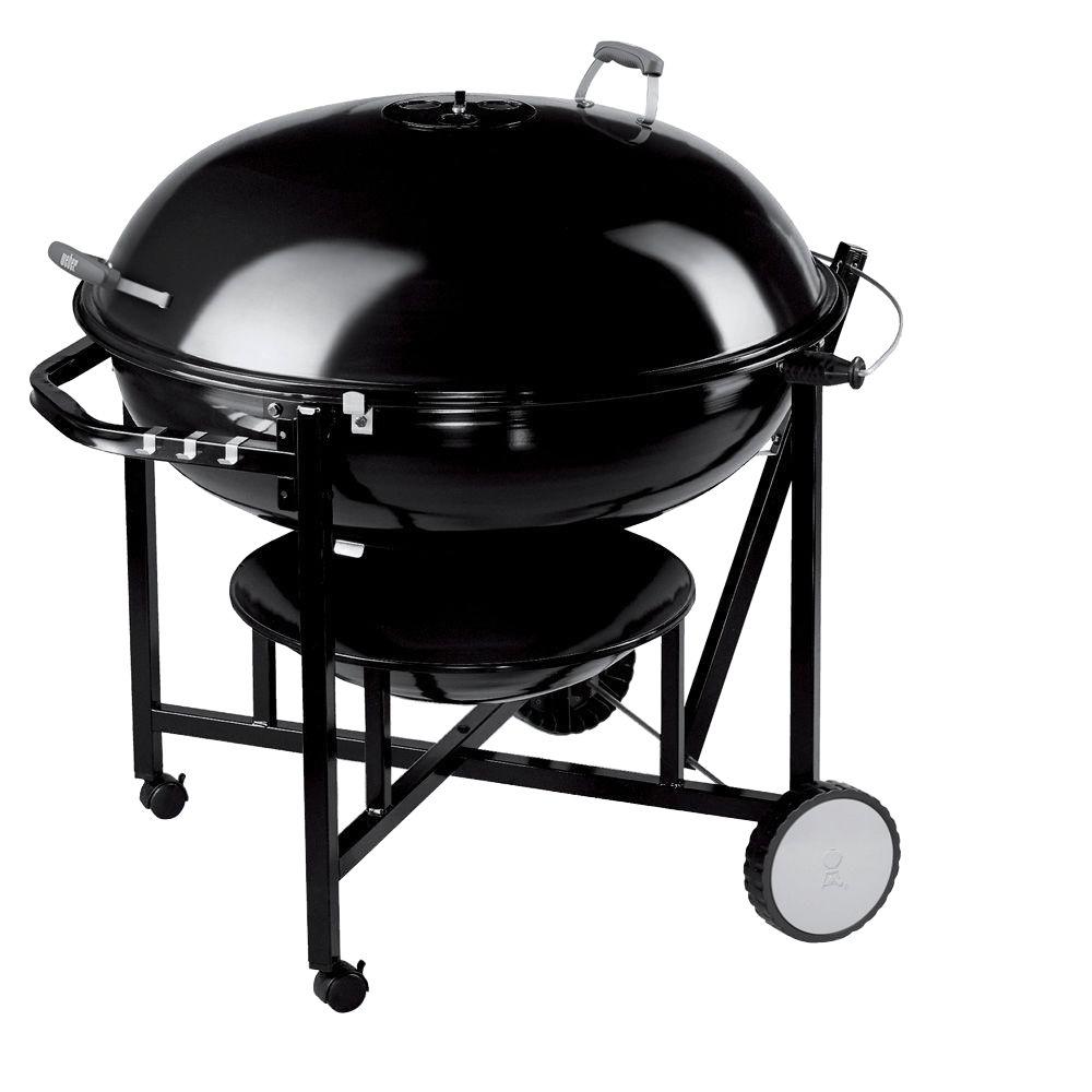 Weber Ranch Kettle Charcoal Grill in Black-60020 - The Home Depot charcoal grills at home depot