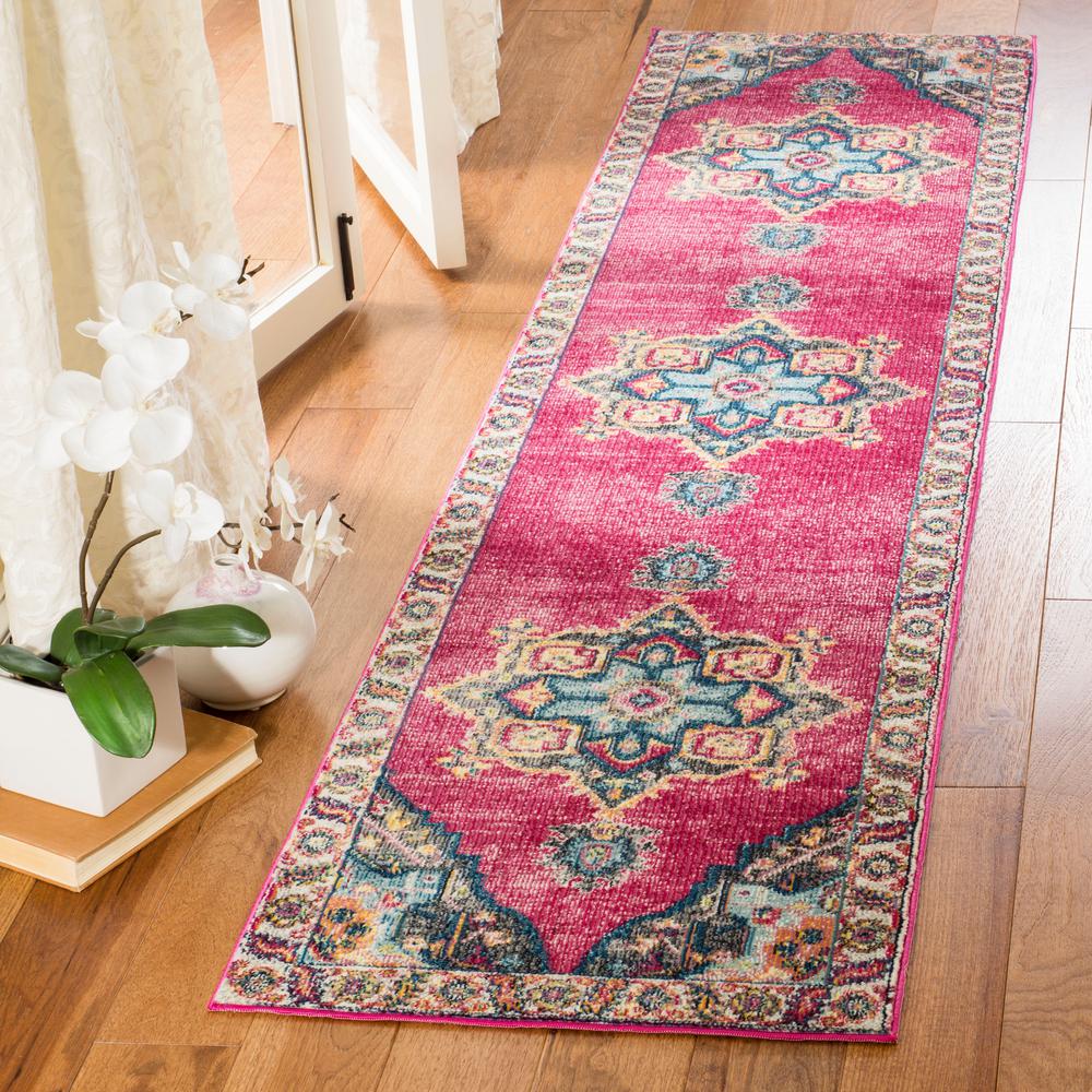 2 x 8 Fuchsia Safavieh MER108R-28 Area Rug