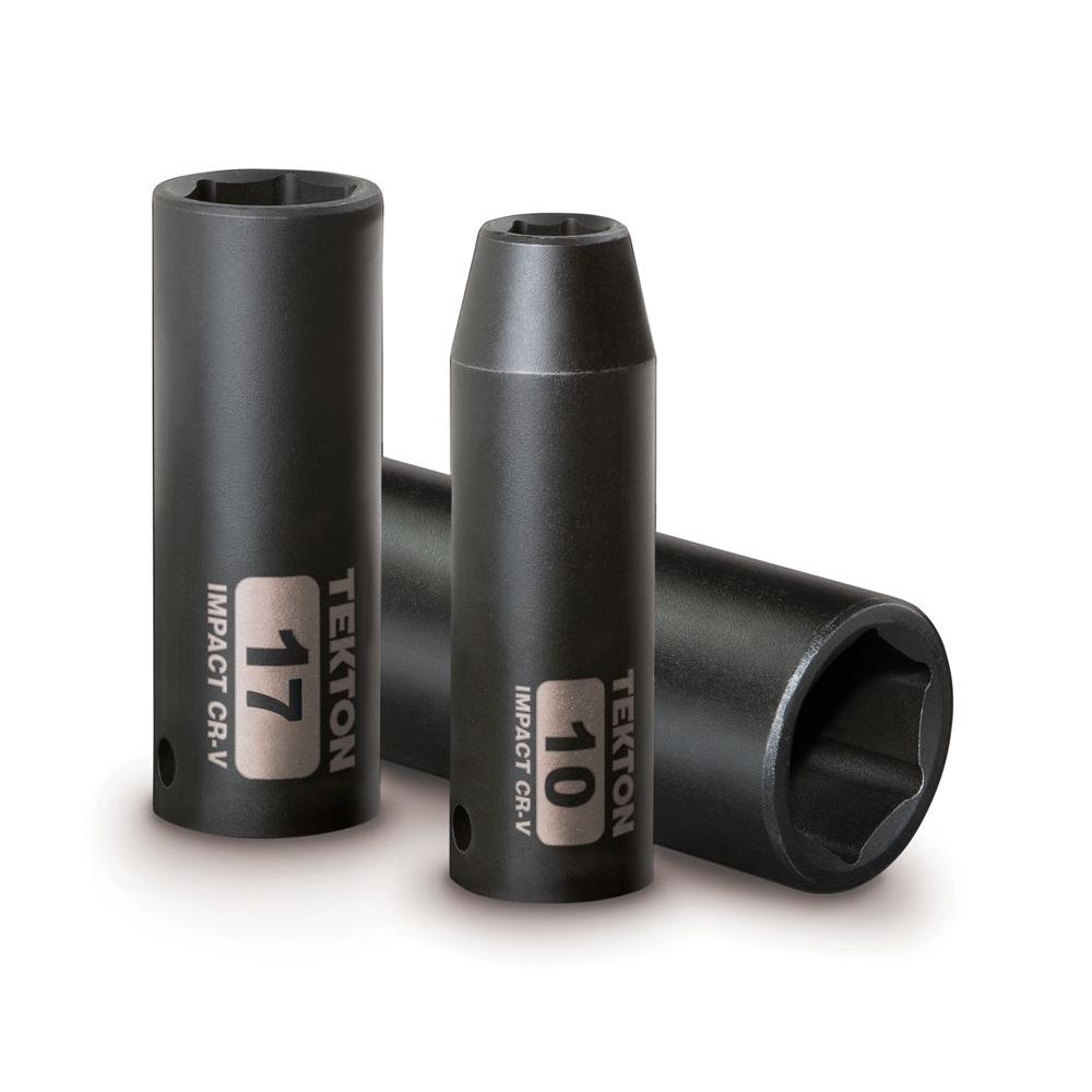 6-Point Metric TEKTON 4850 3//8-Inch Drive Deep Impact Socket Set 8-Sockets 19 mm 10 mm Cr-V