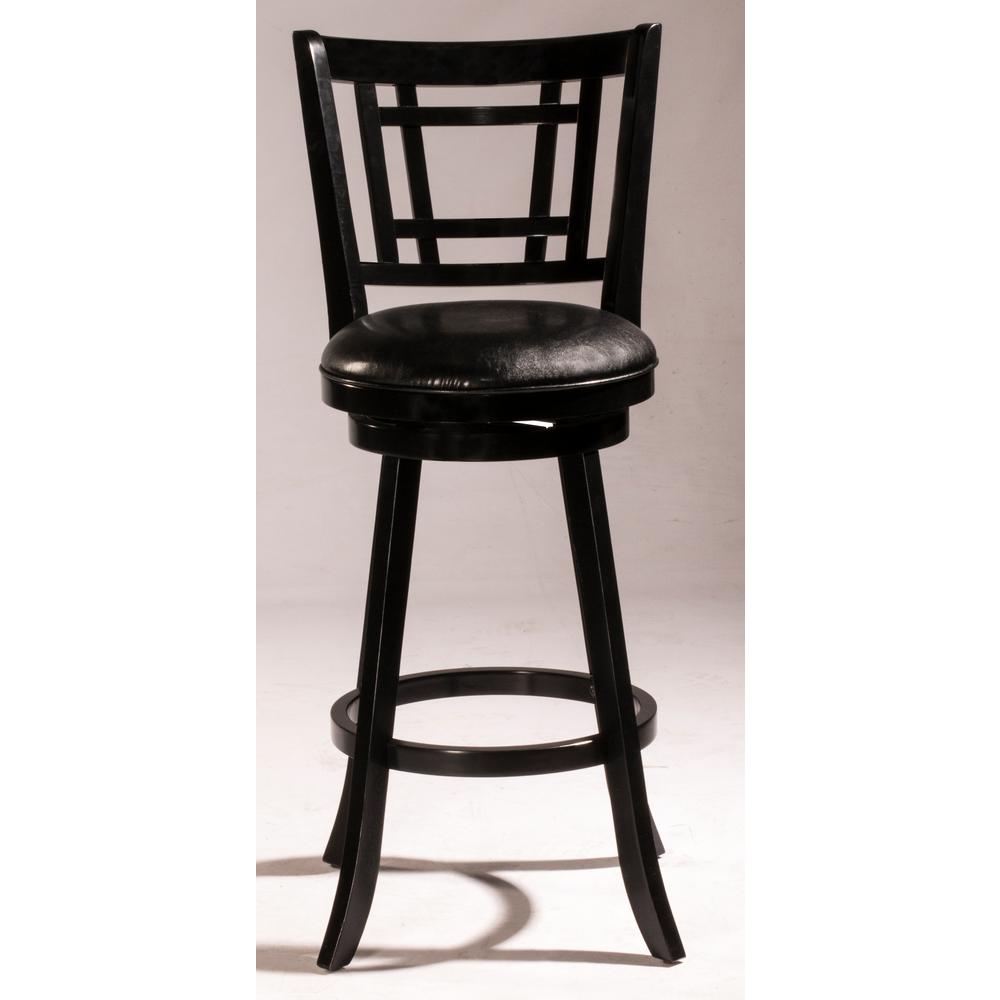 Hillsdale Furniture Fairfox Black Swivel Bar Stool-4650-831 - The Home ...