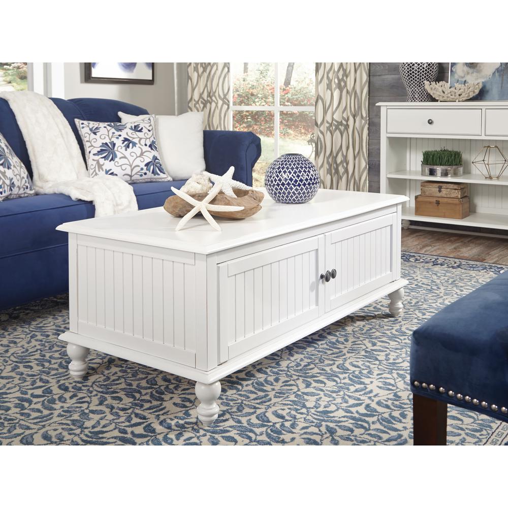 International Concepts Cottage Beach White 2 Door Coffee Table