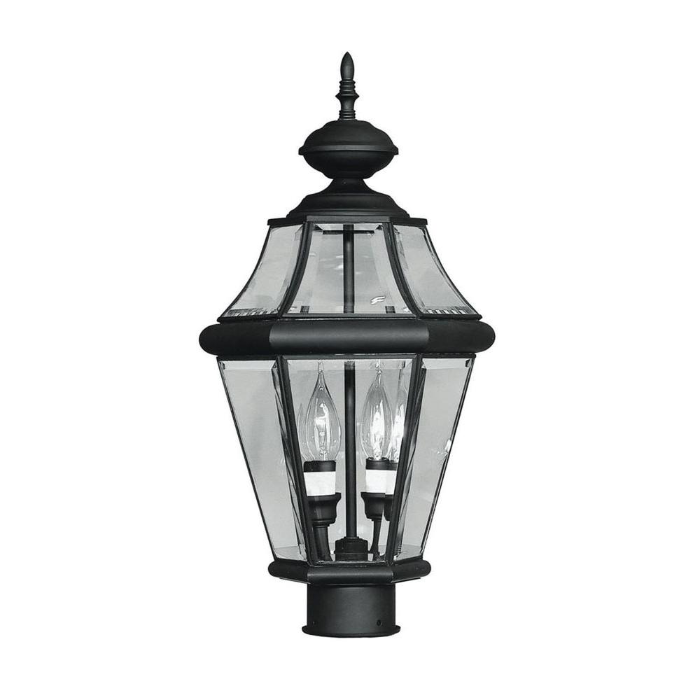 Patio Living Concepts Cape Cod Black Outdoor PlugIn Post Lantern Patio