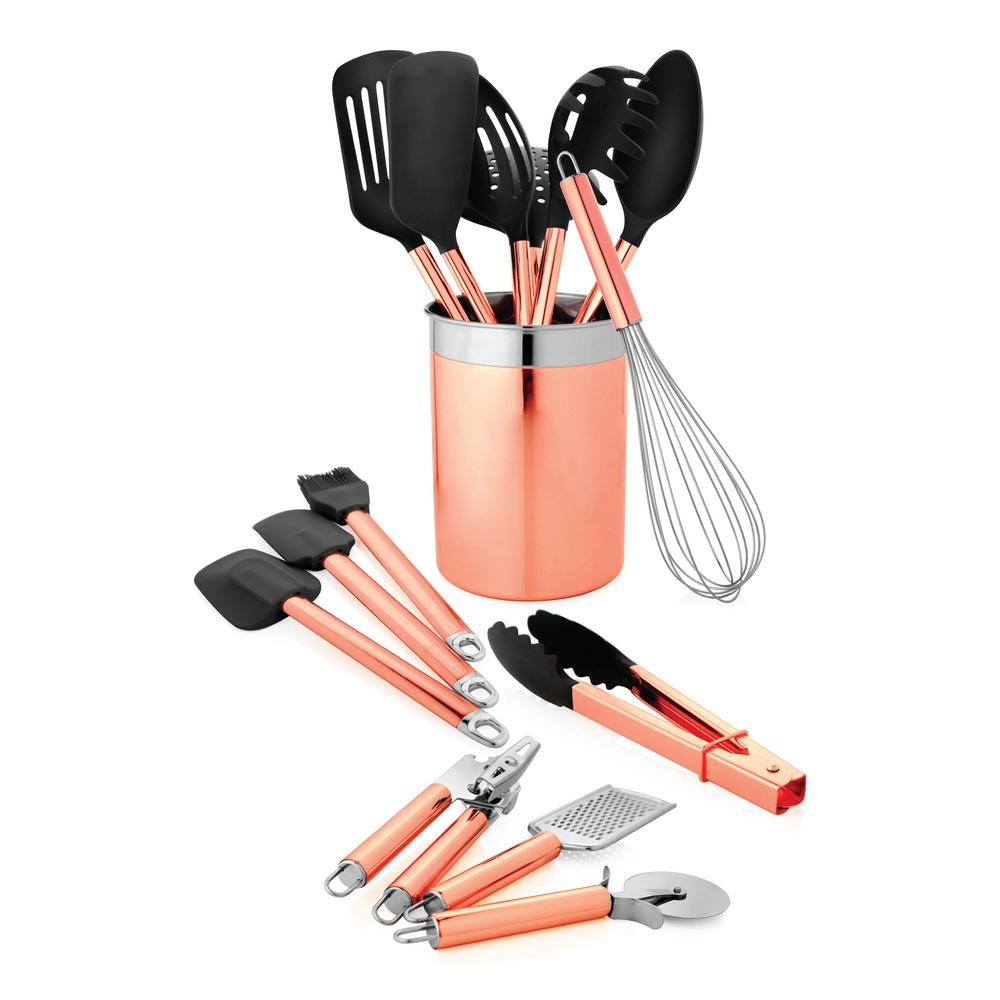 Old Dutch 15 Piece Copper Kitchen Tools And Caddy Set 1512 The