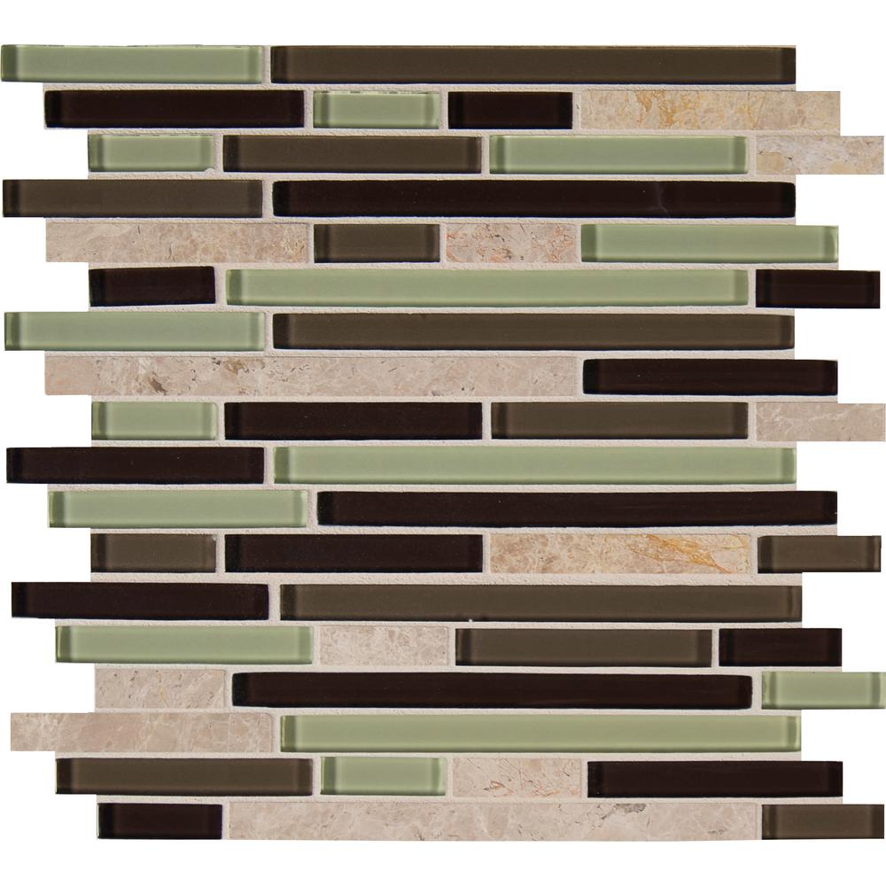 Msi Aspen Interlocking 12 In X 8mm Glass Stone Mesh Aspen Interlocking 12 In X 8mm Glass Stone Mesh Mounted Mosaic Tile