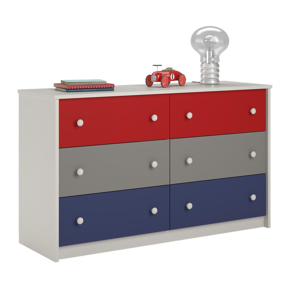 Ameriwood Valentine 6 Drawer White Dresser Hd44182 The Home Depot Ameriwood Valentine 6 Drawer White