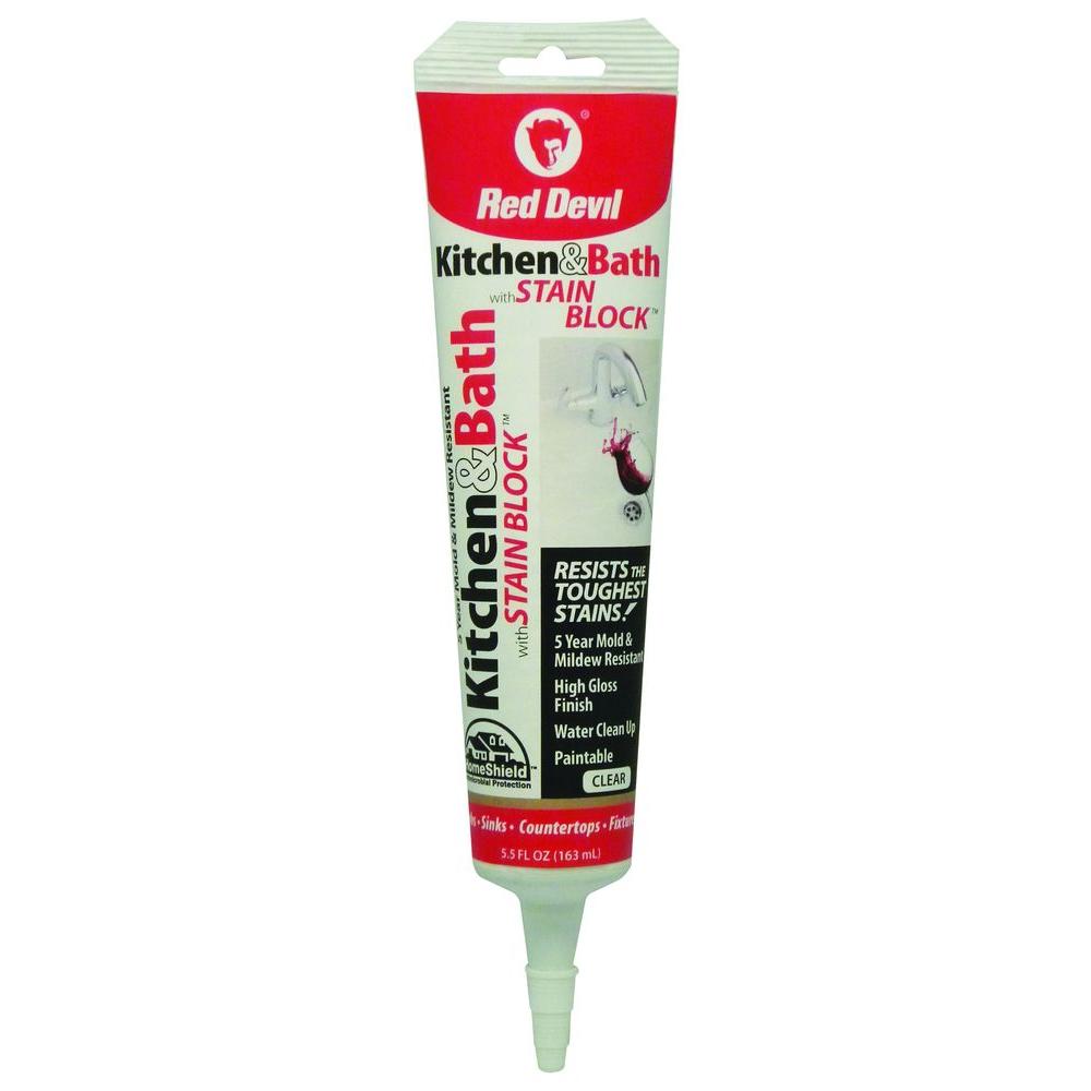 Red Devil 5.5 oz. Premium Kitchen and Bath with Stain Block Caulk0765
