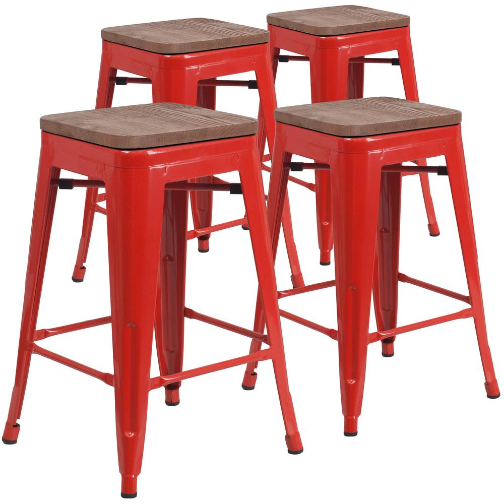 red bar stools