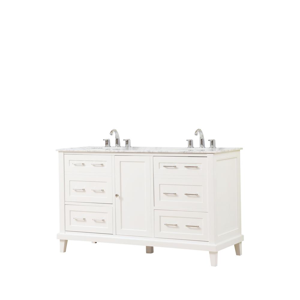Direct Vanity Sink Winslow 60 In W X 23 D White With Direct Vanity Sink Winslow 60 In W X 23 D White