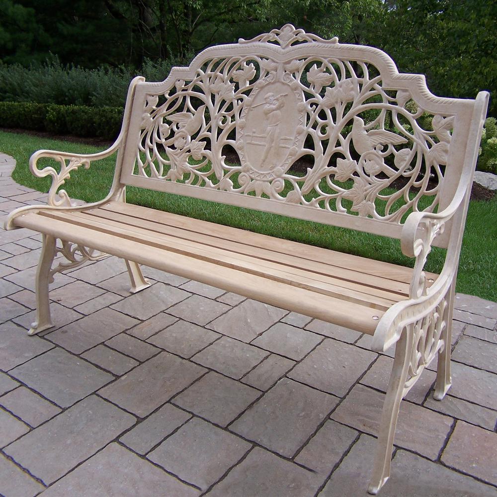 Patio Sense Simone 2Person Antique Bronze Cast Aluminum Outdoor Bench