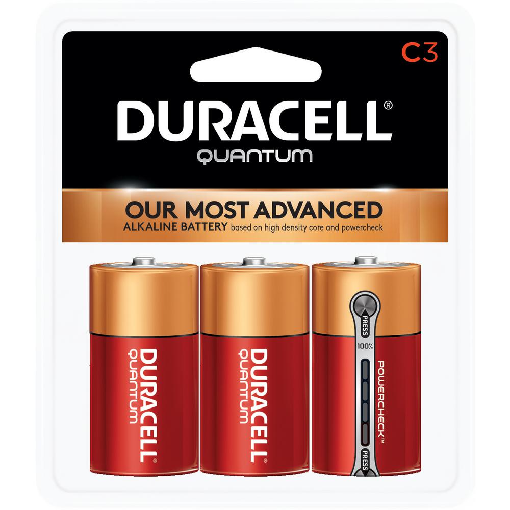 Duracell Quantum Alkaline 1 5 Volt C Battery 3 Pack