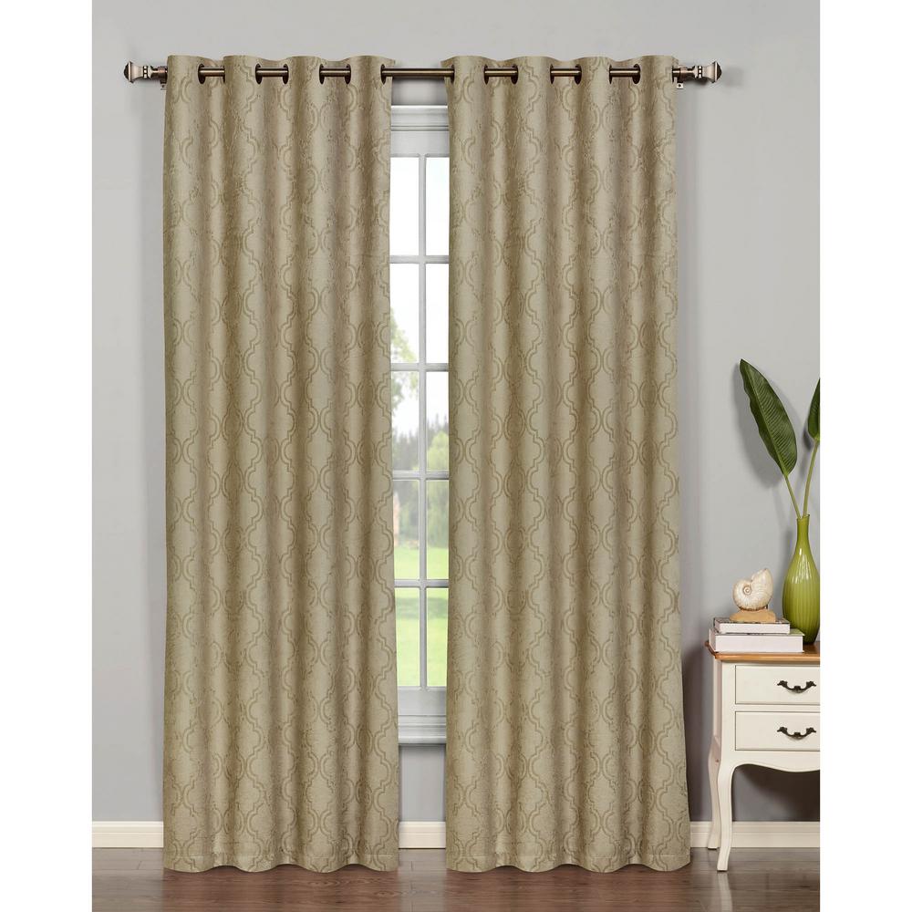 Bella Luna Semi Opaque Newbury Lattice 54 In W X 84 In L Room