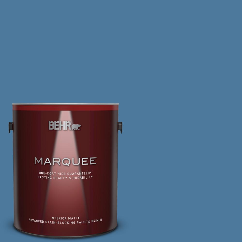 Behr Marquee 1 Gal Ppu14 02 Glass Sapphire One Coat Hide Matte Behr Marquee 1 Gal Ppu14 02 Glass Sapphire One Coat Hide Matte