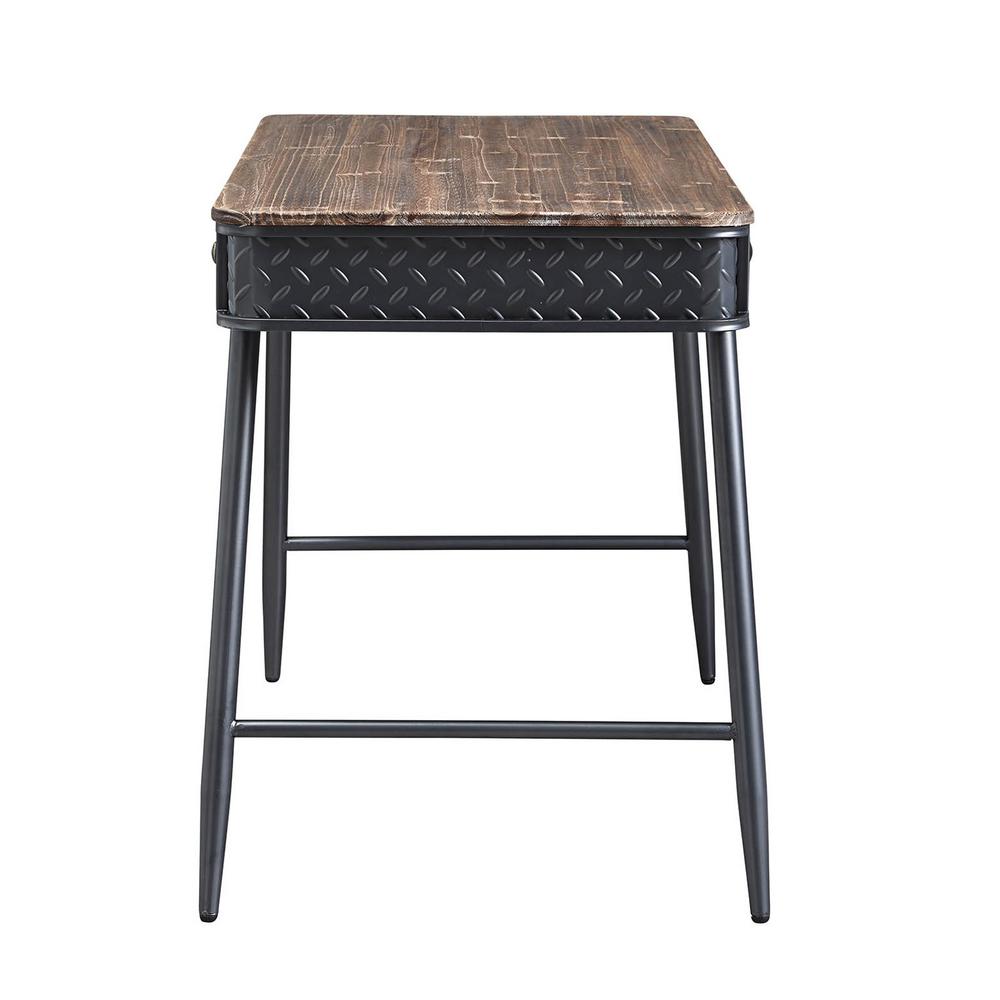 4d Concepts Forester Brown Rustic Wood And Metal Collection Desk