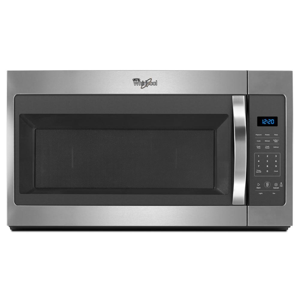 Whirlpool 1 7 Cu Ft Over The Range Microwave In Stainless Steel