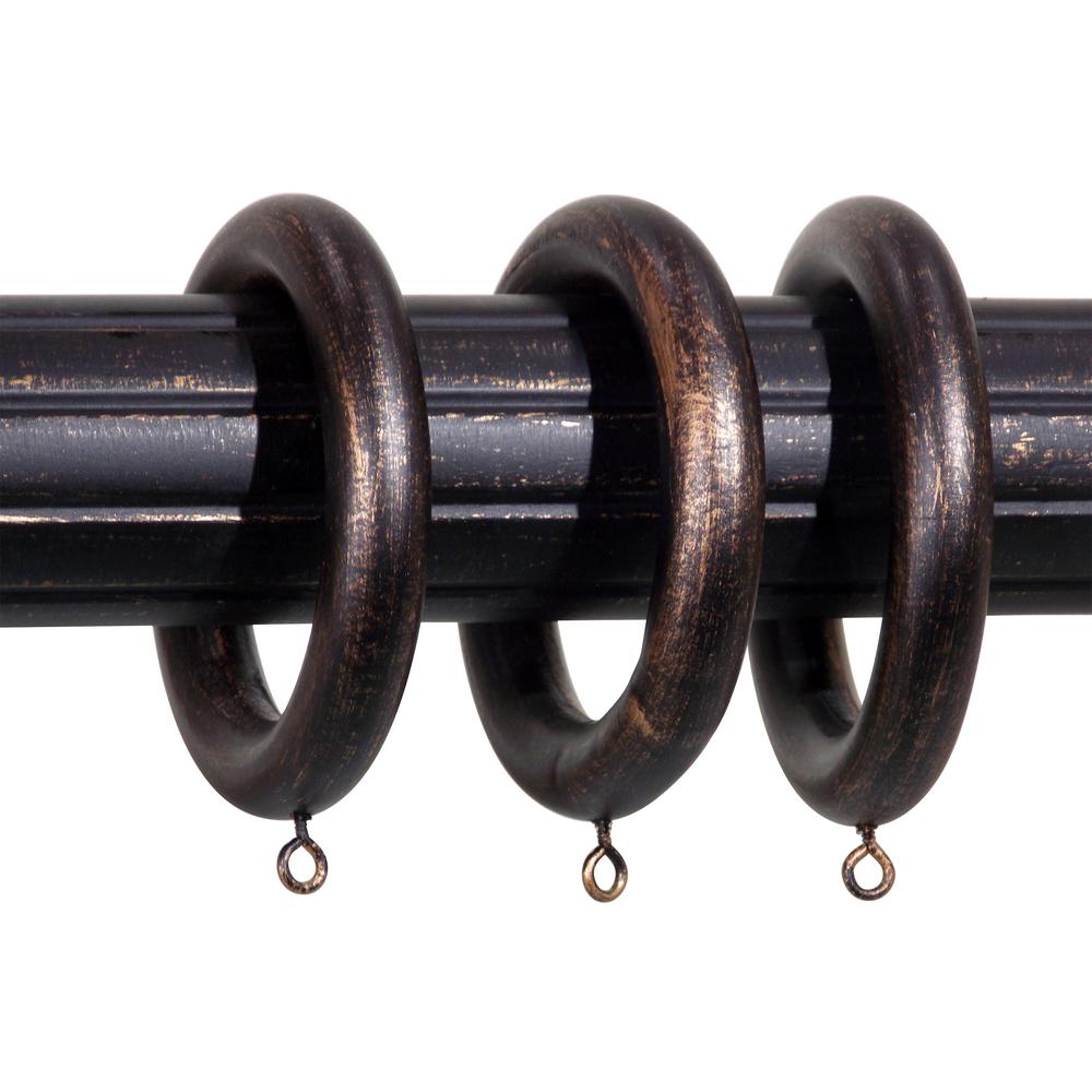Classic Home 1 3 8 In Antique Bronze Wood Rings Set Of 7 9324