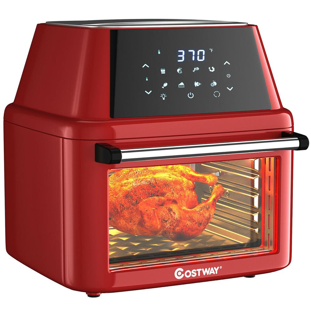 Costway 19 qt. Red Air Fryer Oven with Dehydrator RotisserieEP24735RE